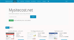Desktop Screenshot of mysitecost.net